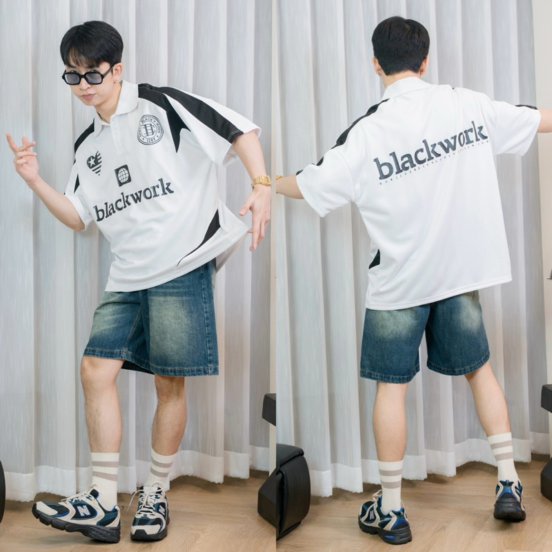 BLACKWORK POLO เสื้อโปโลทรงโอเวอร์ไซด์ - รูปที่ 3