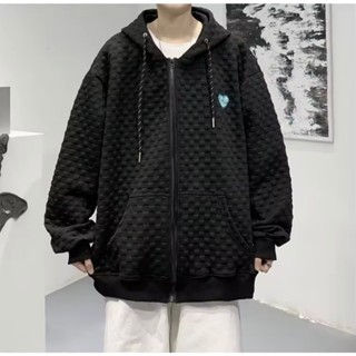 Se7en shop  มาใหม่2026สื้อแจ็คเก็ตมีหมวกแขนยาวมีซิป ลายใหม่ย…