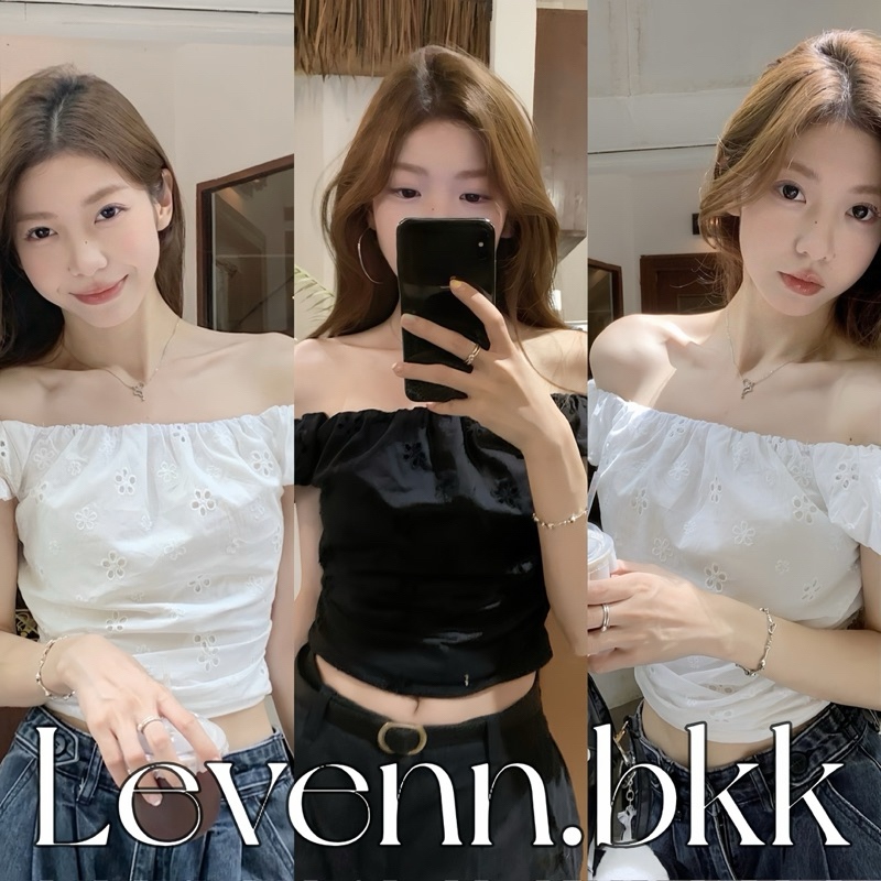 Levenn.bkk • Canny Top เสื้อผ้าคอตตอนปักฉลุ ทรงน่ารัก แมทง่าย ใส่สวย Lady Clothing ผู้หญิง Women