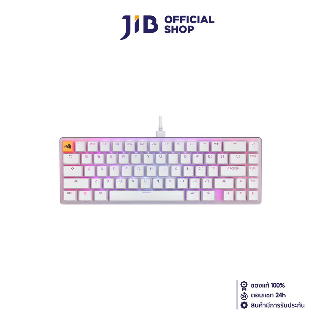 KEYBOARD (คีย์บอร์ด) GLORIOUS GMMK 2 COMPACT PRE-BUILT EDITION (WHITE) (GLORIOUS FOX SWITCH - RGB LE
