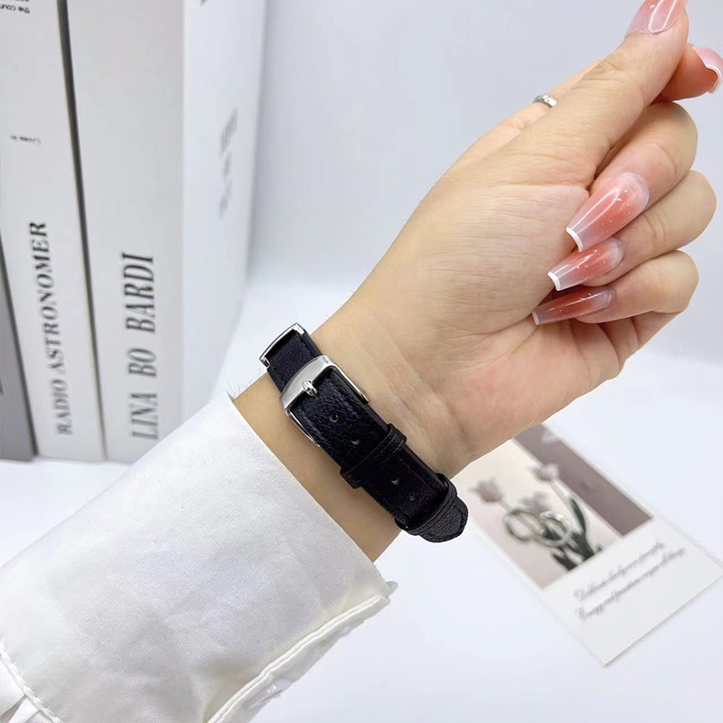 สายหนังชนิด T เหมาะสำหรับ ultra 49mm46mm45mm44mm42mm41mm40mm38mm iwatch series 10 9 8 7 6 SE 5 4 3 2 1 lambskin สายโลหะ