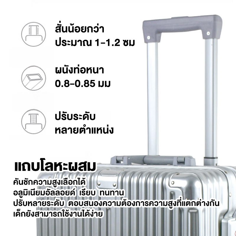 กระเป๋าเดินทาง กระเป๋าล้อลาก 20 24 นิ้ว Suitcase กระเป๋าเดินทางล้อลาก ถุงใส่ของ สัมภาระ วัสดุPC ล้อ 360°
