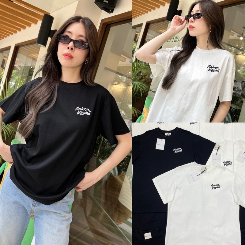 MK T-shirt (330฿) เสื้อยืดแขนสั้น รุ่นใหม่ชนช้อปเลยค่า โทนขาวดำเบสิค คลาสสิคดูดี