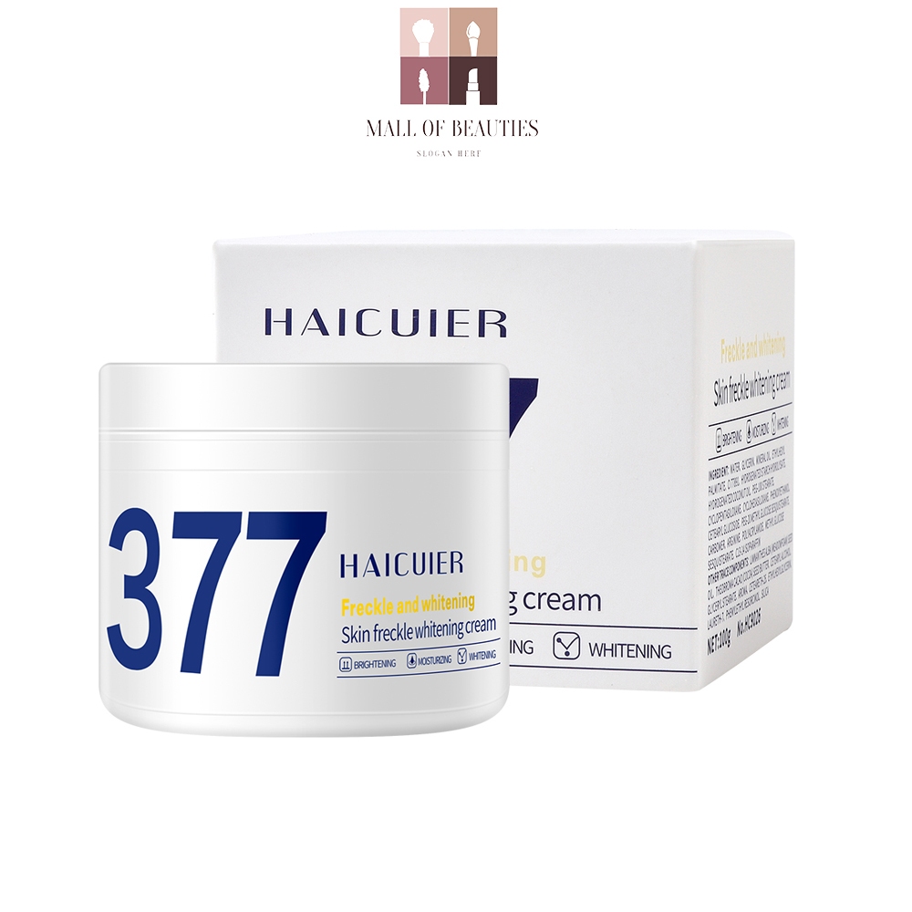 Haicuier 377 ครีมทาหน้า ครีมทาหน้าขาว ครีมทาฝ้า 50กรัม จุดด่างดำ กระ ลบเมลานิน บำรุงให้ผิวขาวอย่างรว