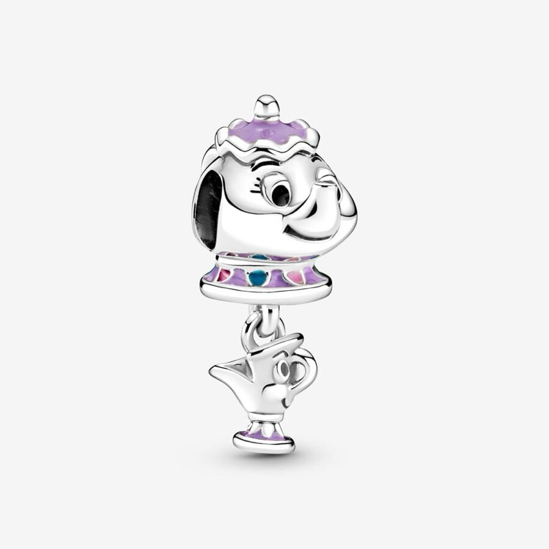 (ของแท้💯 พร้อมส่ง🔥) Pandora Disney Mrs.Potts and Chip Charm แพนโดร่าชาร์มพอต ของแท้ มือหนึ่งทุกชิ้น