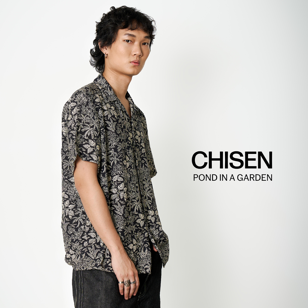 Shirtoria Hawaii เสื้อเชิ้ตแขนสั้นผู้ชาย Non iron ลาย Chisen pond in the garden