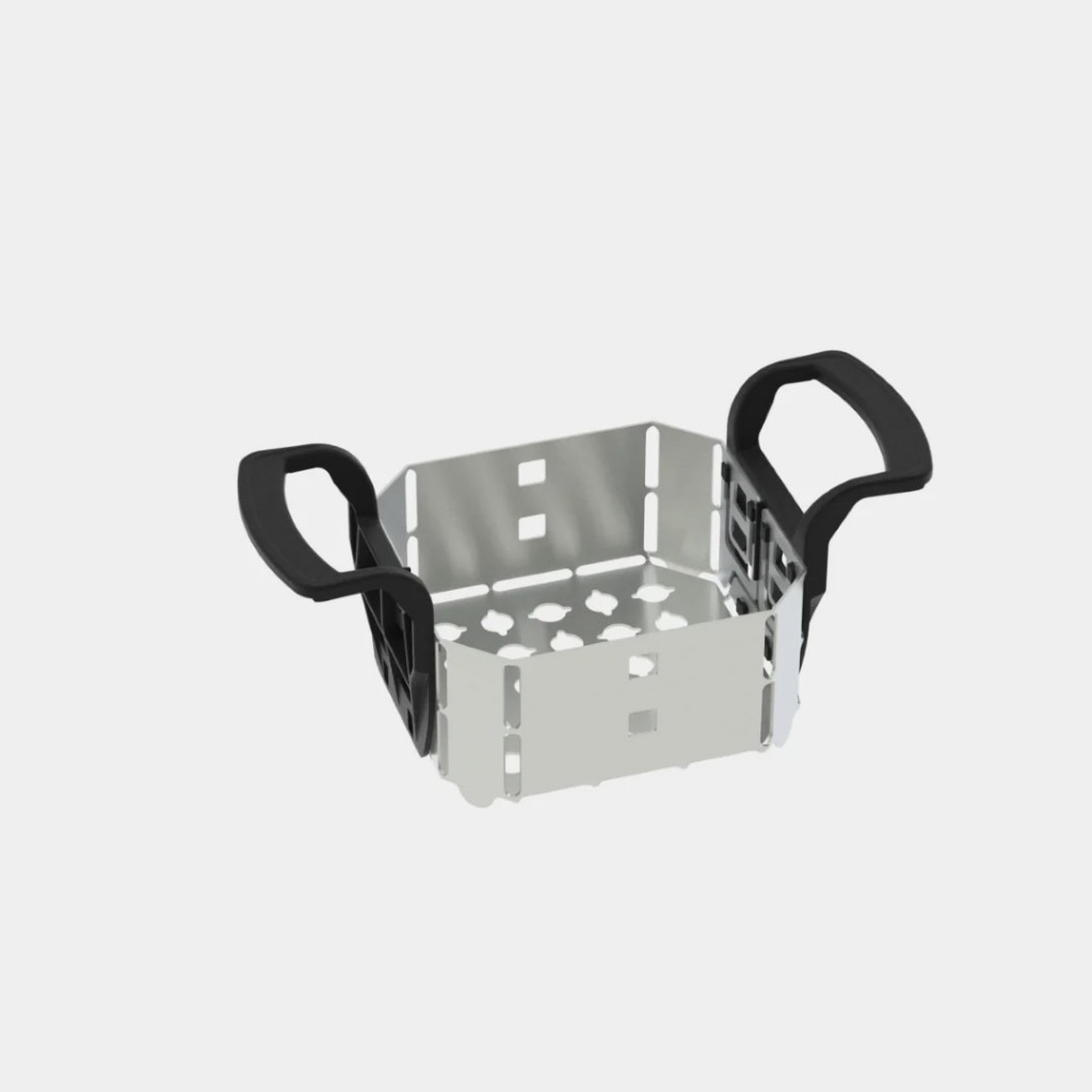 stainless steel modular basket for elma ultrasonic Type 20 ตะกร้าสแตนเลสแบบโมดูลาร์ พร้อมที่จับพลาสต