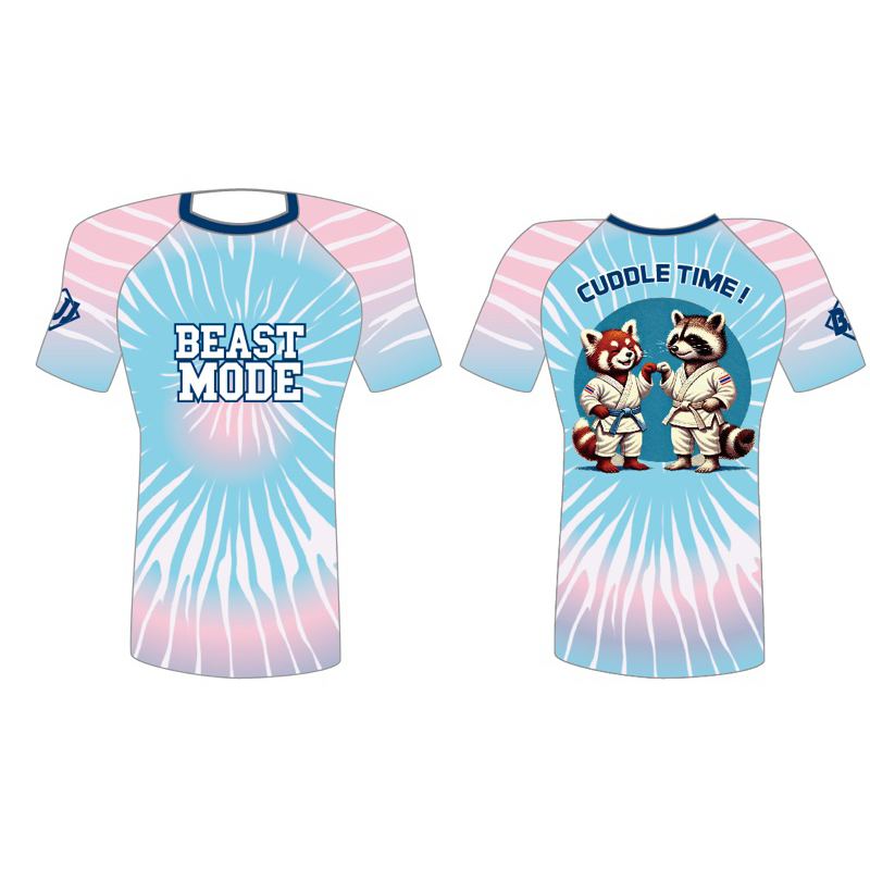“Beast Mode”short sleeve BJJ no gi rash guard  cuddle time！