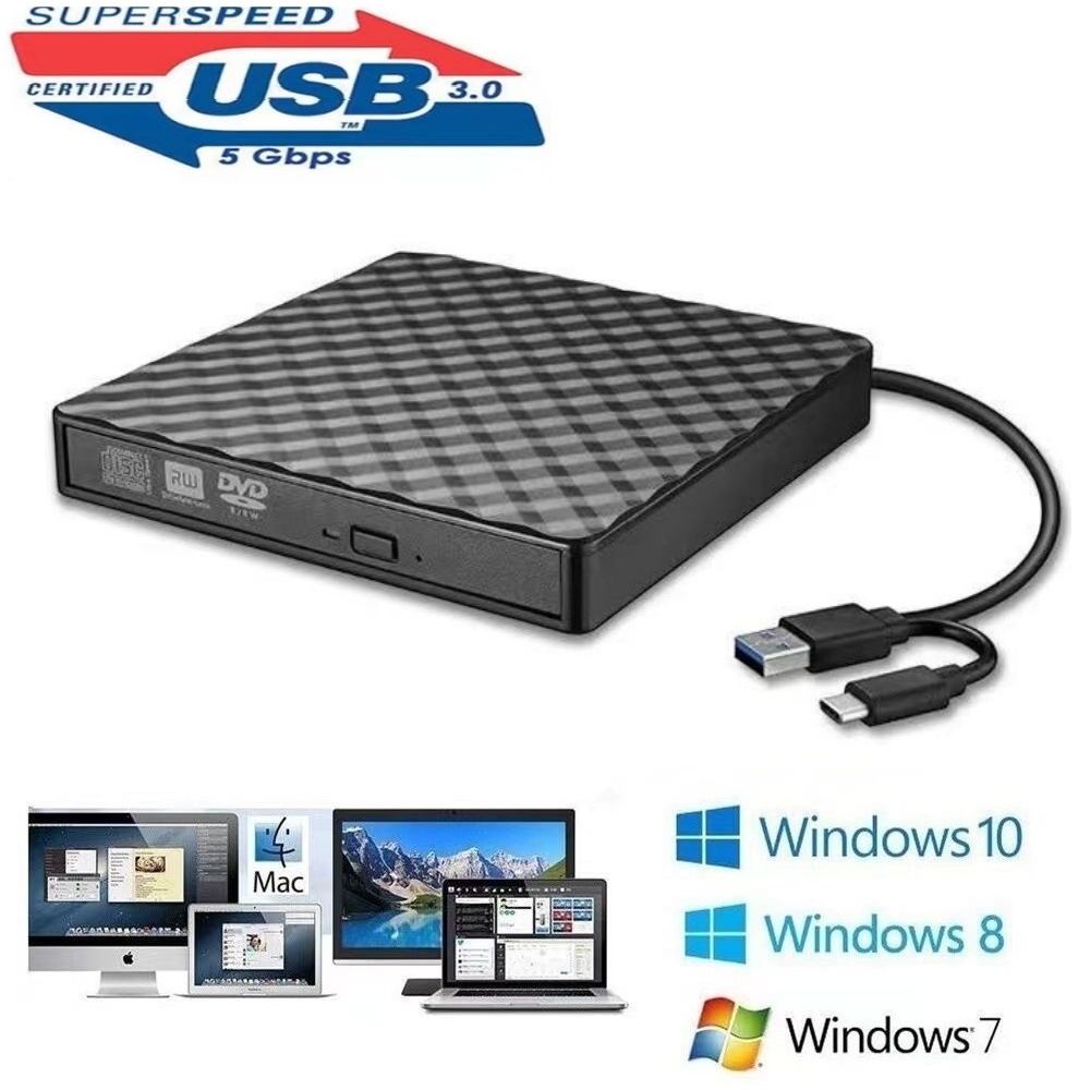 External DVD USB 3.0 พกพา อ่านเขียน CD/DVD-RW ส่งข้อมูลเต็มสปีดด้วย USB 3.0 DVDภายนอกExternal DVD-RW