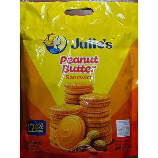 บิสกิตสอดไส้ครีมเนยถั่วJulie's 360กรัม