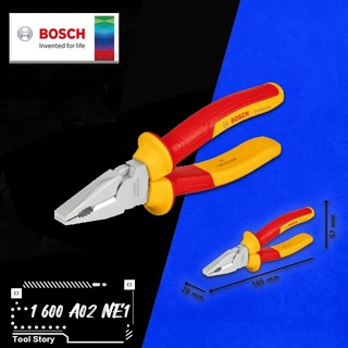 ฺBosch คีมปากจิ่งจก งานไฟฟ้า 1000V รุ่น 1 600 A02 NE1