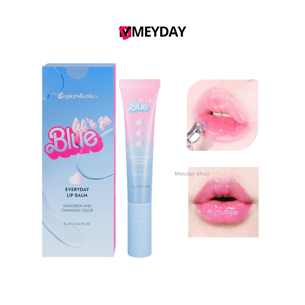 Let's go blue ลิปบาล์มเปลี่ยนสี ซุปเปอร์เฉด ปรับระดับสีตามค่า pH พร้อมกันแดด SPF15 PA+