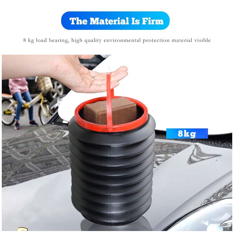 ถังขยะในรถยืดหดได้ ขนาด 4L ถังเก็บอเนกประสงค์ ถังน้ำ - รูปที่ 2