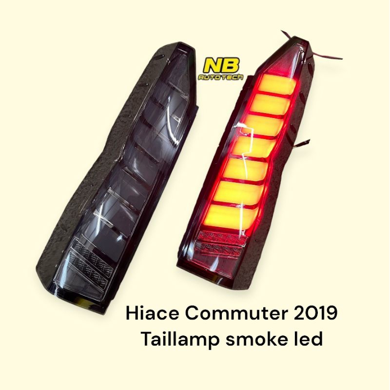 ไฟท้าย รถตู้ commuter 2019 2020 20022 2024 led  สีสโมค และ สีแดง