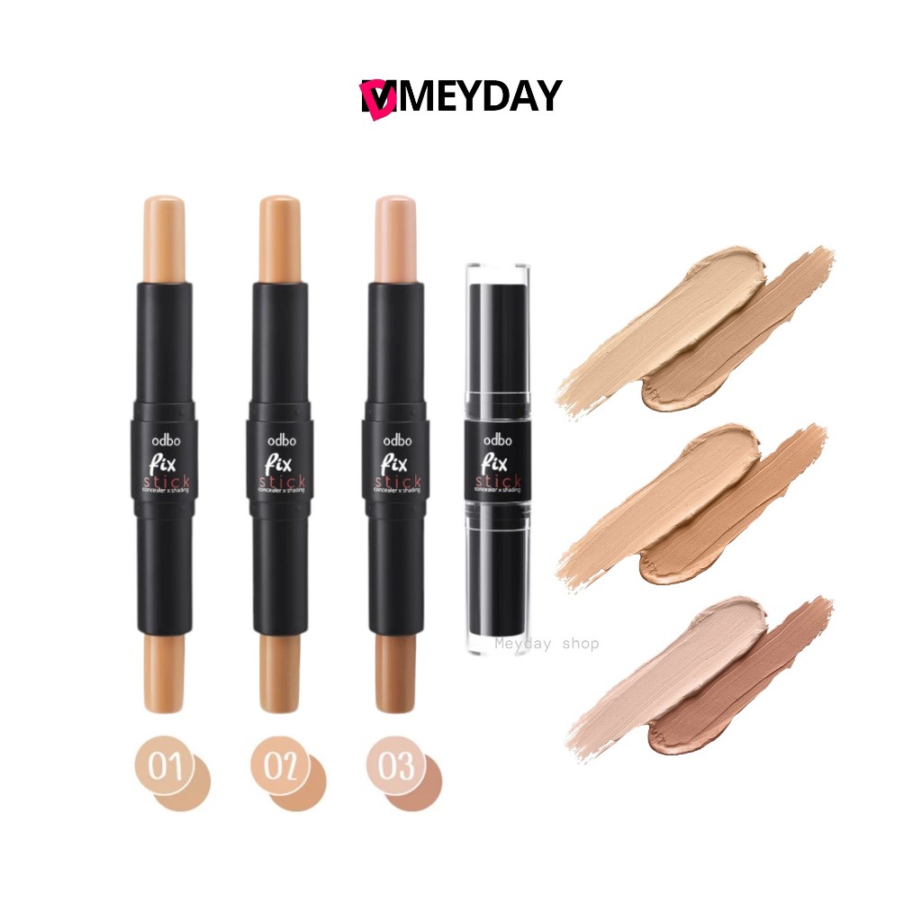 (OD450) odbo โอดีบีโอ ฟิกซ์ สติ๊ก คอนซีลเลอร์ เอ็กซ์ เฉดดิ้ง FIX STICK CONCEALER X SHADING