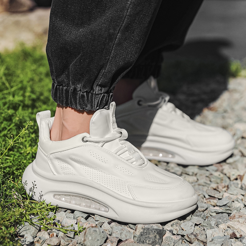 【Venous】2025 รองเท้าสีขาวเกาหลีสำหรับผู้ชาย รองเท้าผ้าใบหนาแบบต้นฉบับสำหรับผู้ชาย รองเท้ากีฬายางสำหรับผู้ชาย - รูปที่ 4