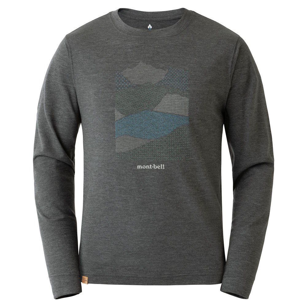 Montbell เสื้อแขนยาวผ้าวูล แห้งเร็ว กัน UV รุ่น 1114619 Merino Wool Plus Light Long Sleeve T Men's Mountain Coll