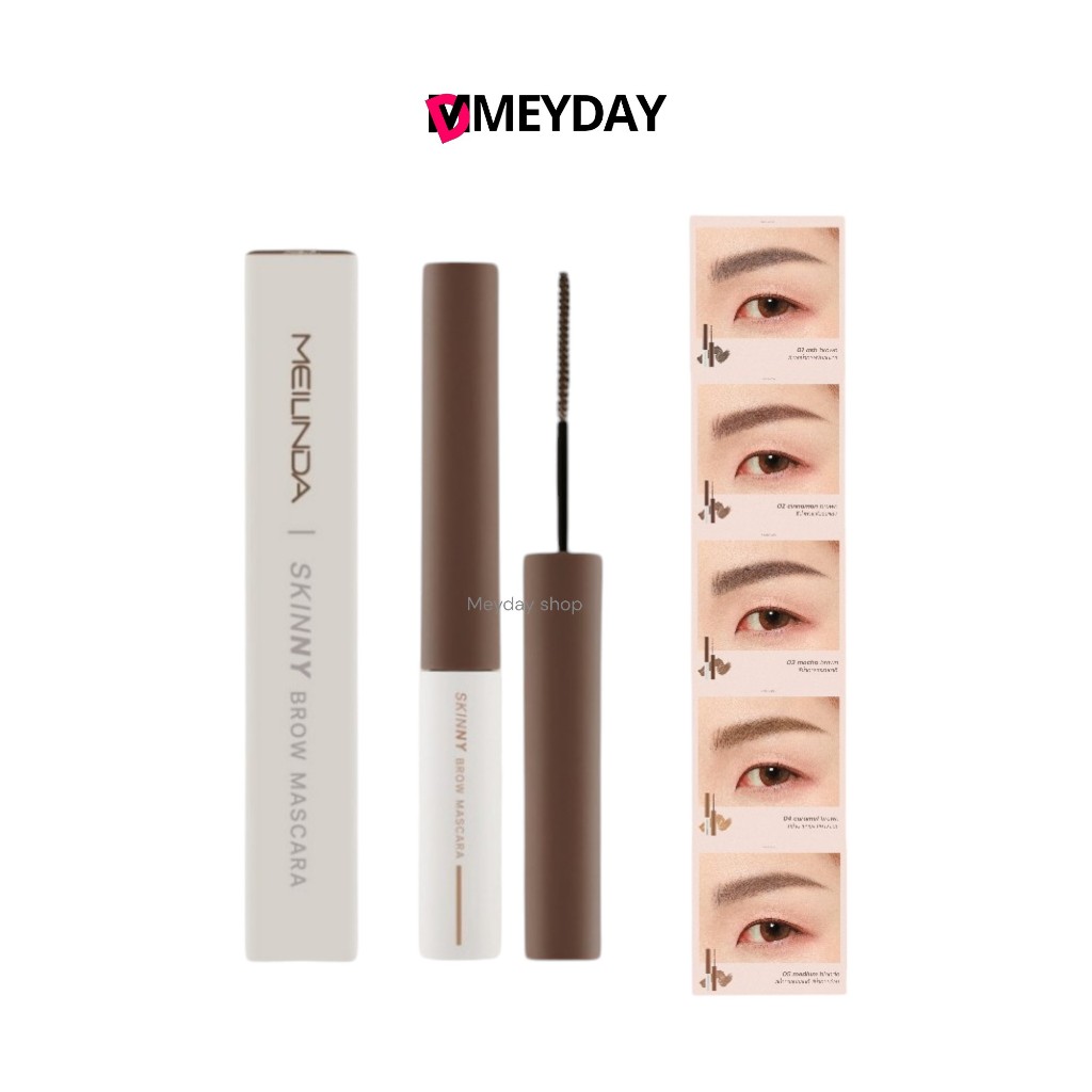 มาสคาร่าปัดคิ้ว เมลินดา MEILINDA Skinny Brow Mascara Basic Item สำหรับคนทำสีผม MC3115