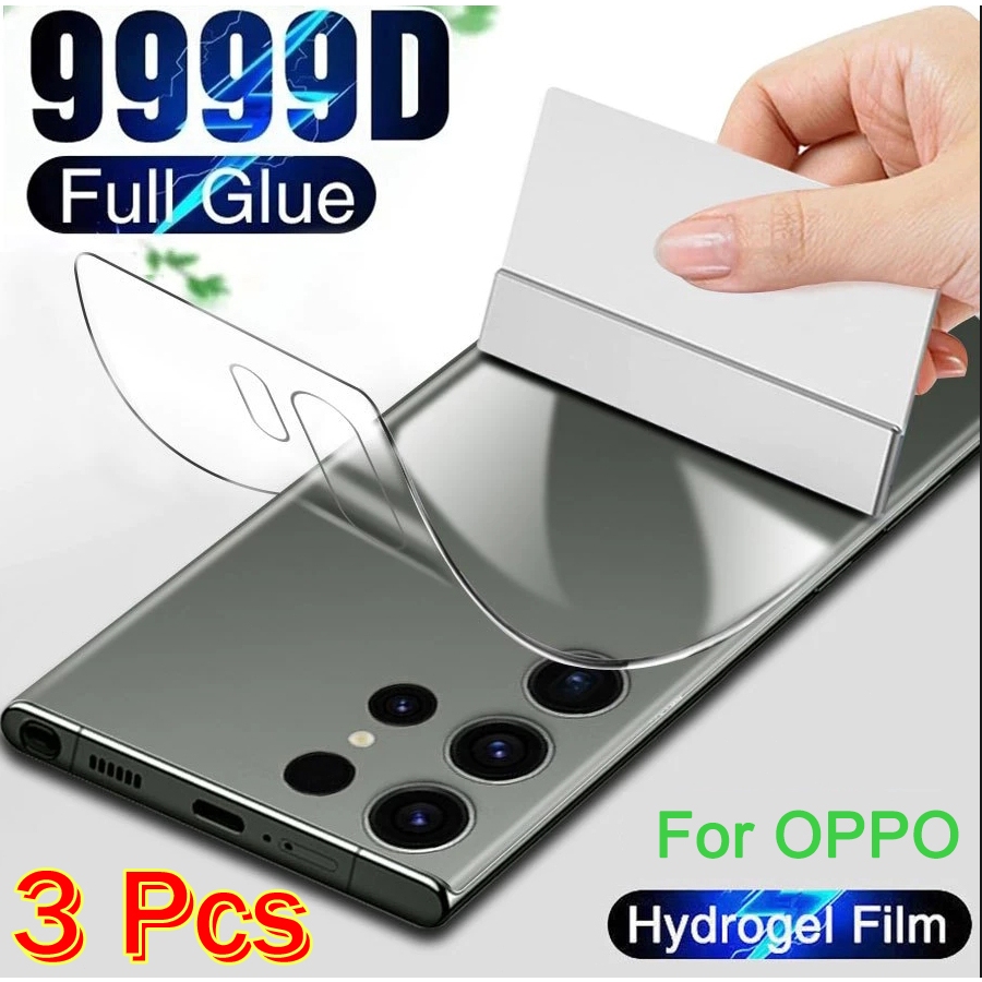 【3 Psc】เหมาะสำหรับ หน้าจอ oppo a15 a3s A5 A16 A9 A54 A57 A93 A53 A92 A7 A8 A13 A16s A8 A1k Fullหน้าจอHD Hydrogelฟิล์ม