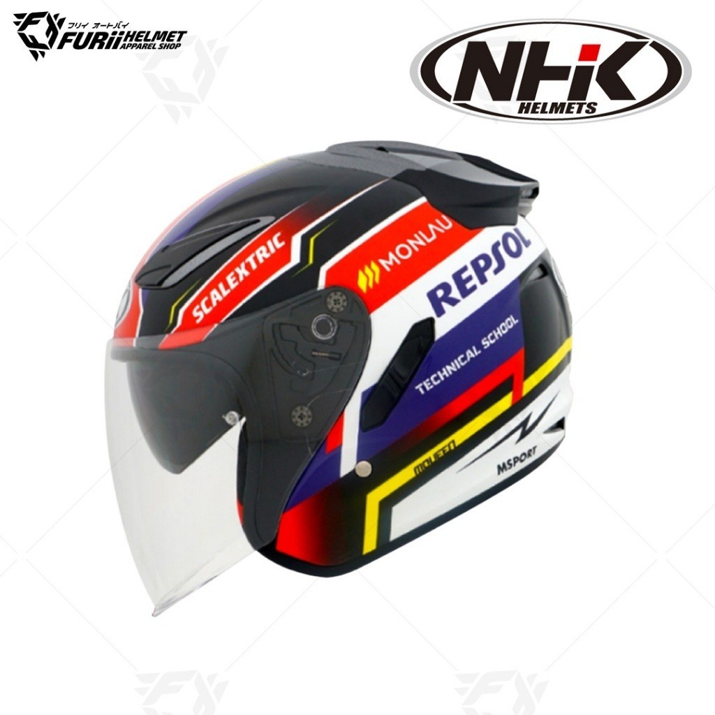 [ สามารถผ่อนชำระบัตรเครดิต/Spaylater ] หมวกกันน็อค NHK R1 V2.0 MONLAU #2 BLACK/RED GLOSSY [ ไซยค์ S 