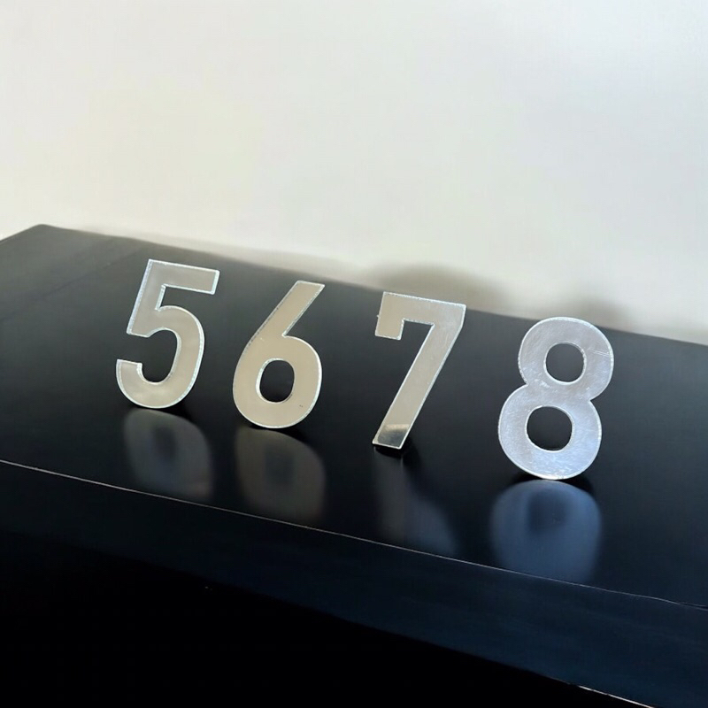 ตัวเลขอะคริลิคมิลเลอร์ 2.5 และ 5 ซม. เลขที่บ้านอะคริลิค ตัวอักษรอะคริลิค ใช้ตกแต่งบ้าน ตกแต่งห้องนอน สวยงามแข็งแรง ✨ - รูปที่ 2