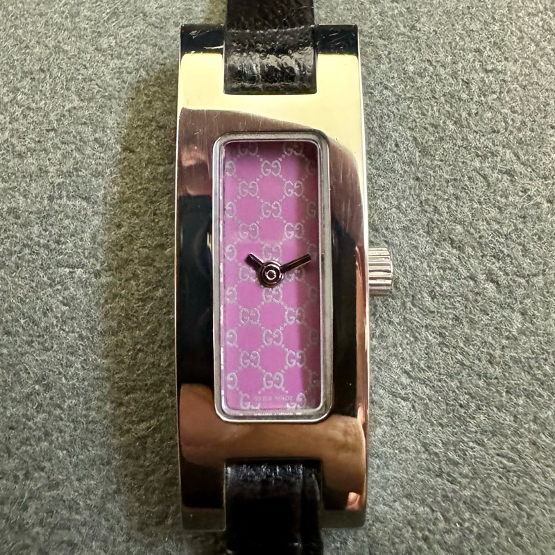 GUCCI Stainless Steel Satin 12mm 3900L Quartz Watch Pink