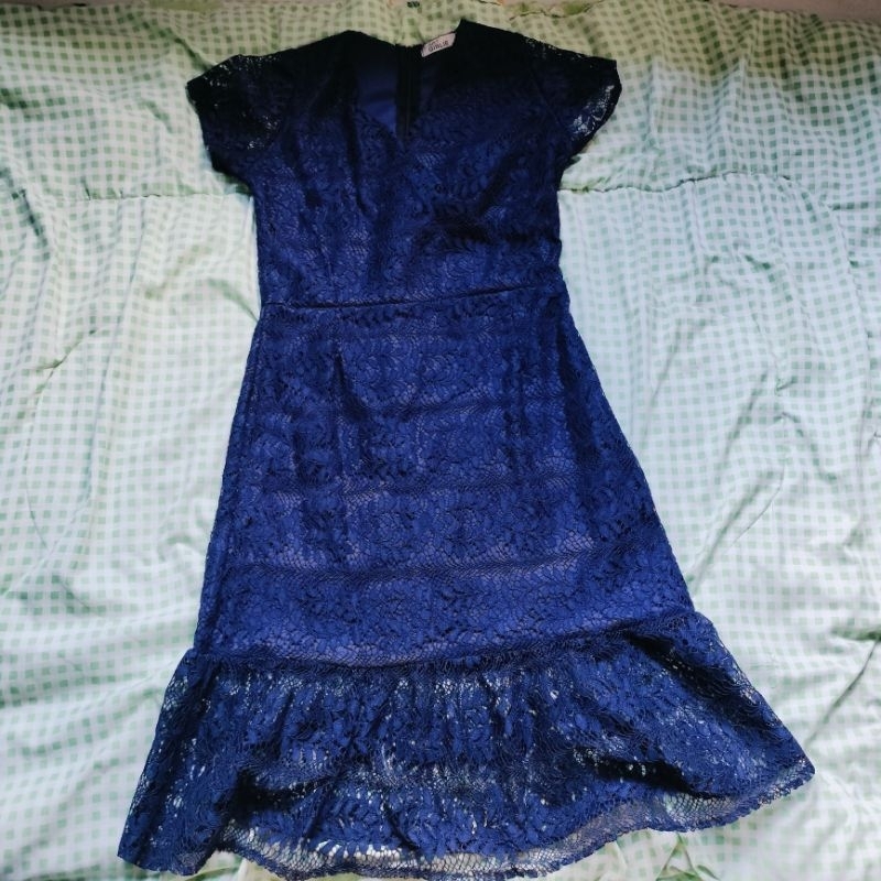 ชุดเดรสสั้นลูกไม้ JUST GIRLIE