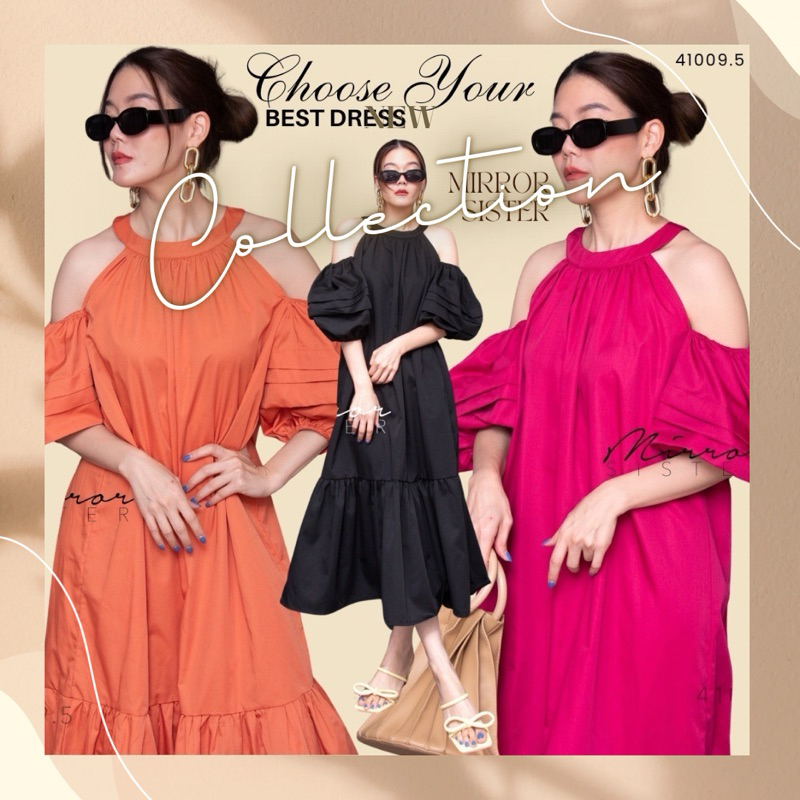 mirrorsister 41009.5 เดรสดีไซน์สวยมากกกก..! ทรงหลวม