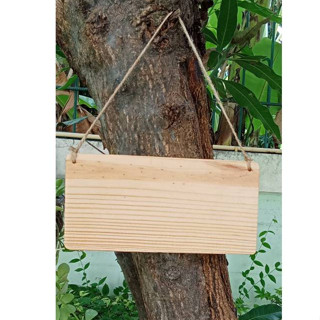 แผ่นไม้เปล่า DIY ป้ายไม้สน ร้อยเชือก งานประดิษฐ์ งานฝีมือ เค…