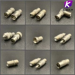 แจ็ค ทีวี เหล็ก แจ๊คเสาอากาศ ตัวต่อทีวี สำหรับ สาย RG6 แจ๊ค TV ข้อต่อดาวเทียม Adapter ทุกแบบ  RF TV RCA