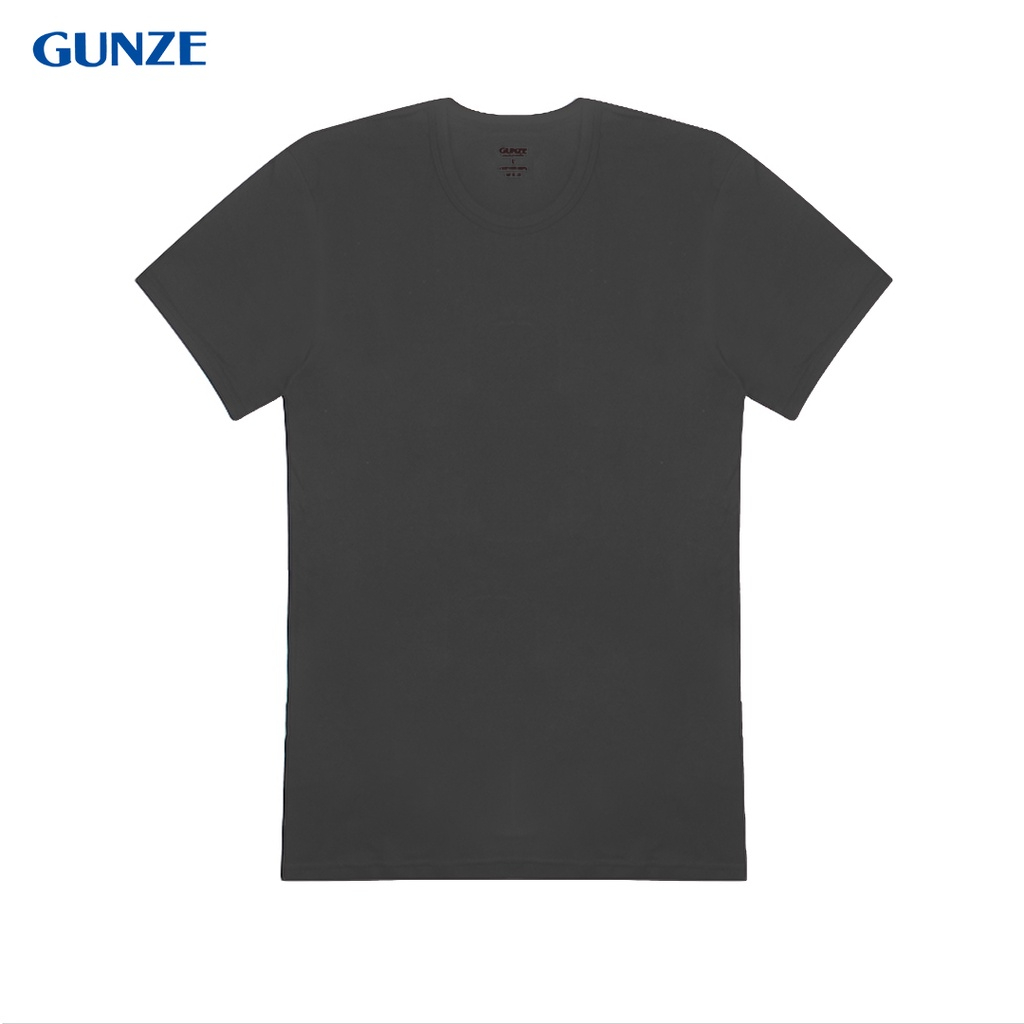 GUNZE กุนเซ่ เสื้อยืดผู้ชาย แขนสั้น คอกลม สีเทา (GY) รหัส GS1641