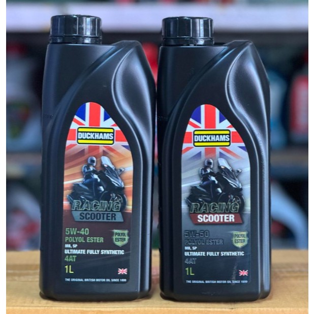 น้ำมันเครื่อง Duckhams Racing Scooter 5W40 / 5W50 JASO MB API SP