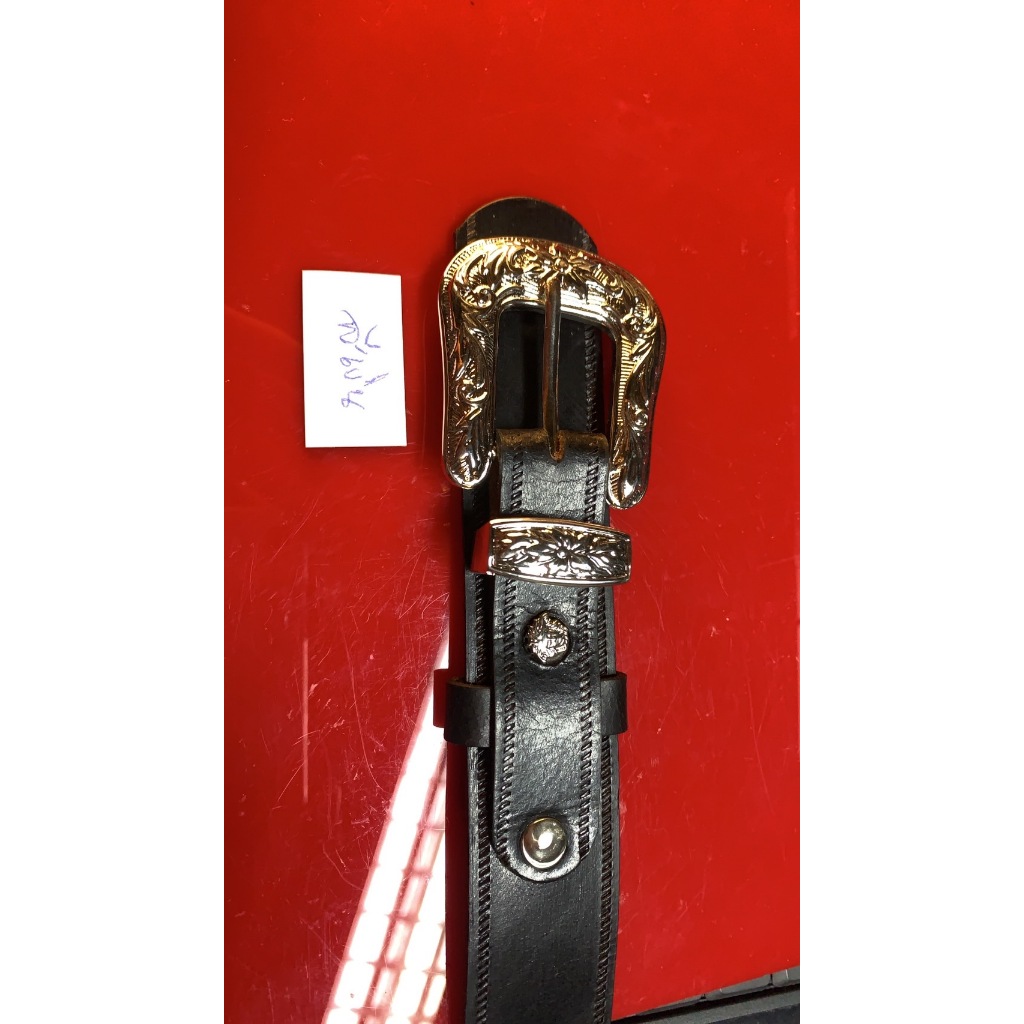 เข็มขัดชายเข็มขัดหนังเข็มขัดหนังแท้34มม2ชั้นหัวคาวบอยชุดสายหนังcowboy