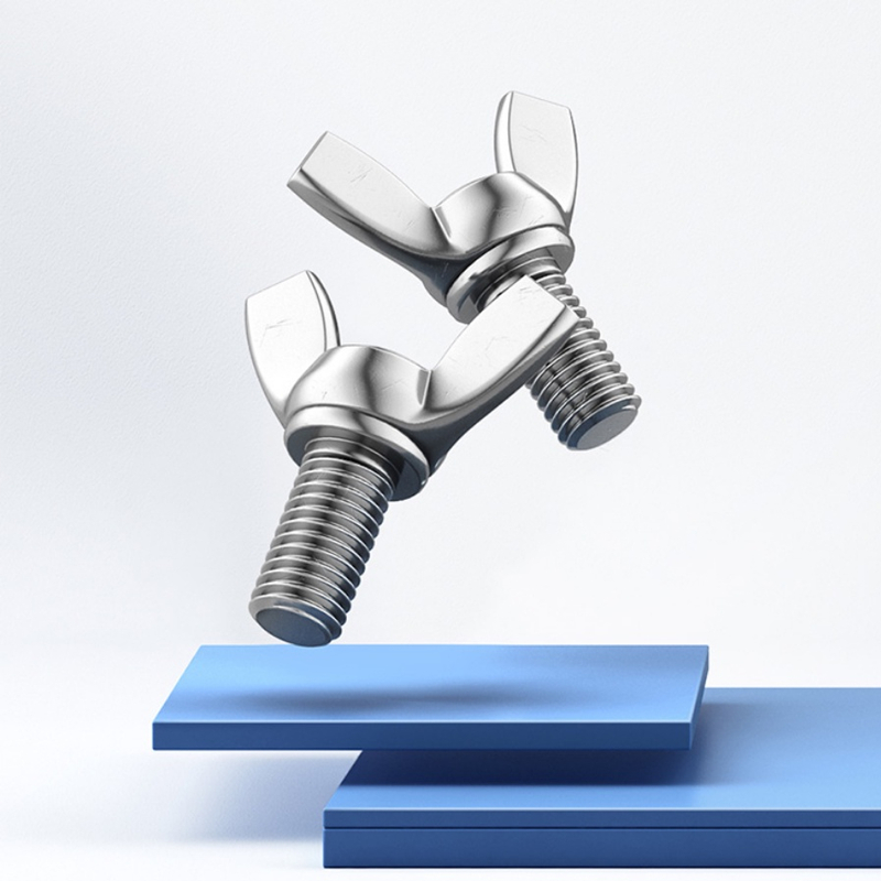Wing Screw SUS304 DIN316 M6 น็อตตัวเมีย หัวน็อตหางปลา เกลียวมิล / เหล็กเหนียว ชุบขาว  งาน DIY ใช้คู่กับหัวน็อต - รูปที่ 5