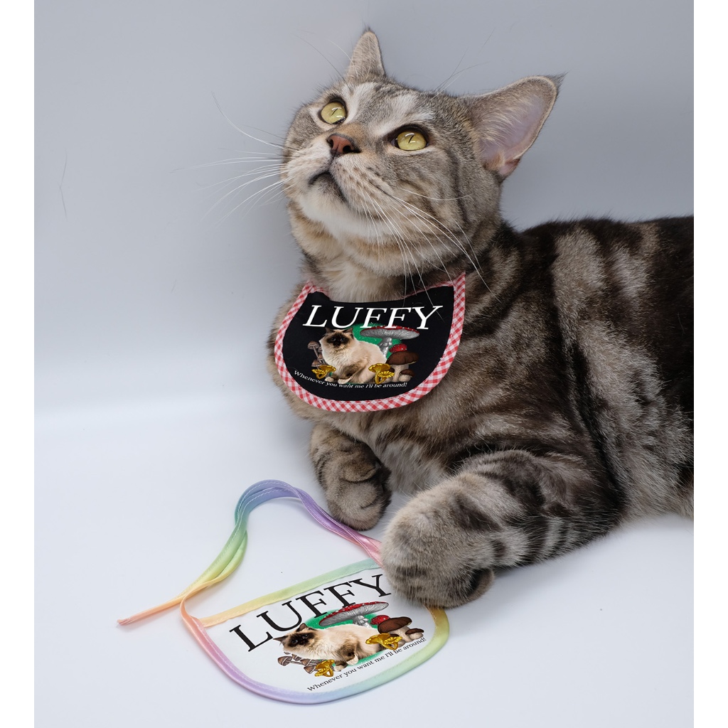 Customized-BIB-ผ้าผูกคอหมาแมว>>>>สามารถเปลี่ยนรูปและข้อความได้**ส่งรูปมาทาง INBOX ได้เลย