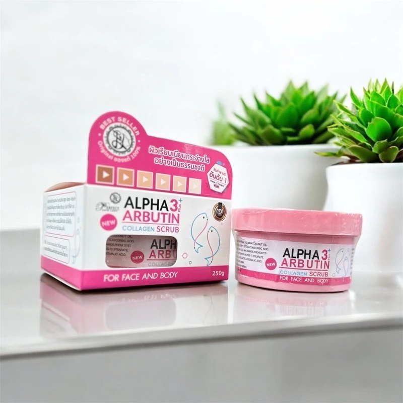 อาร์บูติน คอลลาเจน สครับ ALPHA3+ ARBUTIN COLLAGEN SCRUB ขนาด 250ml