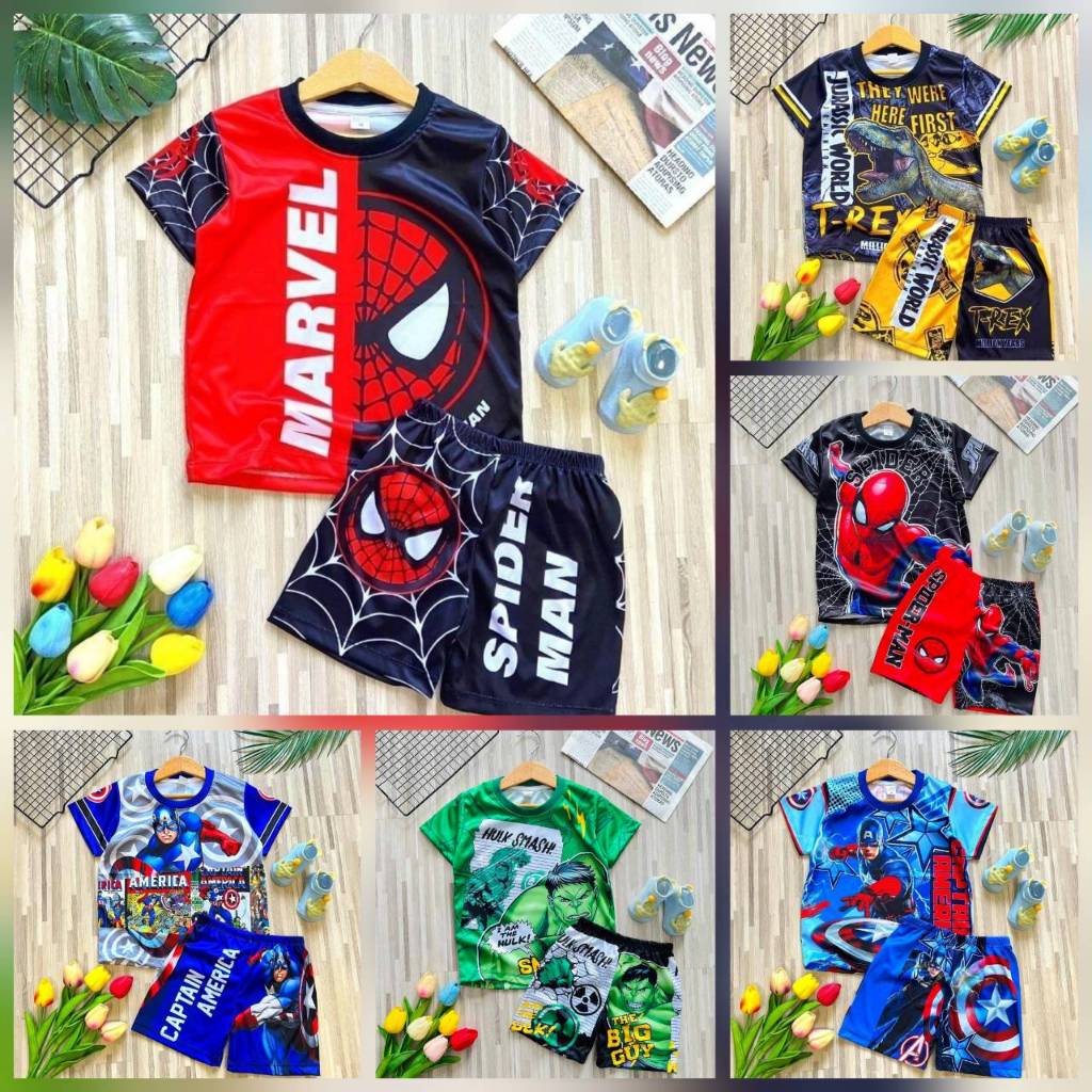 เสื้อผ้าเด็ก ชุดเด็กราคาถูก ผ้าลื่นไมโคร แขนสั้น-ขาสั้น