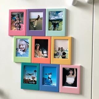กรอบรูปแม่เหล็กสีขนาดเล็ก DIY ประกอบร่าง กรอบรูปABS 3นิ้ว น่ารัก สีสันสดใส