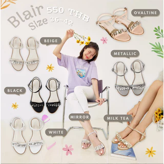 (พร้อมส่ง) Gordinary Blair รองเท้าเพชร 36-42 *เท้าอวบต้องเพิ่มไซส์* (CH-569)