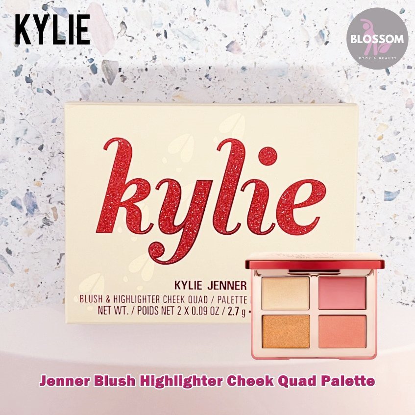 Kylie Cosmetics - Kylie Jenner Blush & Highlighter Cheek Quad Palette บลัชออน ไฮไลท์เตอร์ พาเลท เนื้
