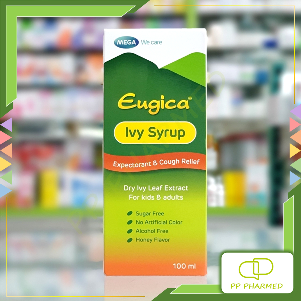 Mega Eugica ไซรับ แก้ไอ ขับเสมหะ Ivy Syrup Expectorant & Cough Relief ขวด100ml