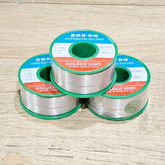 ลวดบัดกรีไร้สารตะกั่ว เงิน 3% แบ่งขาย 1เมตร Sn96.5Ag3.0Cu0.5 SAC305 สำหรับเครื่องเสียง สายสัญญาณ