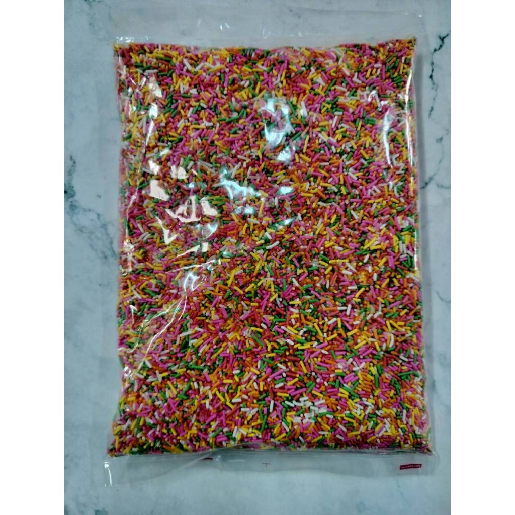เรนโบว์สี ลูกปัดสี ช็อกโกแลต เกล็ดน้ำตาล น้ำหนัก 500g. 1kg. ใช้แต่งหน้าเค้ก แต่งหน้าขนม ท็อปปิ้งเค้ก Bakeland เบคแลนด์