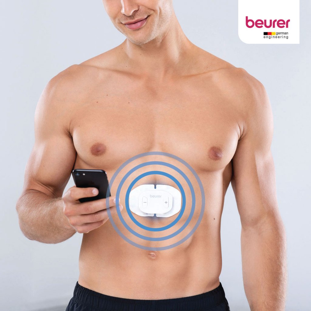 (แถมแผ่นเพิ่ม) Beurer เครื่องกระตุ้นกล้ามเนื้อไฟฟ้า ไร้สาย บรรเทาอาการปวดเมื่อย เชื่อมแอปพลิเคชั่น