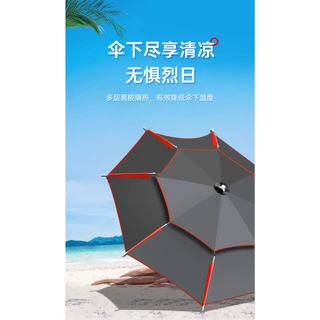 ร่มตกปลากลางแจ้ง ร่มสนาม ขนาดใหญ่และกันแดดกันน้ำ 2 ชั้นหนาขึ้น fishing umbrella golf umbrella มี 2 ขนาด 2.4,2.6 M