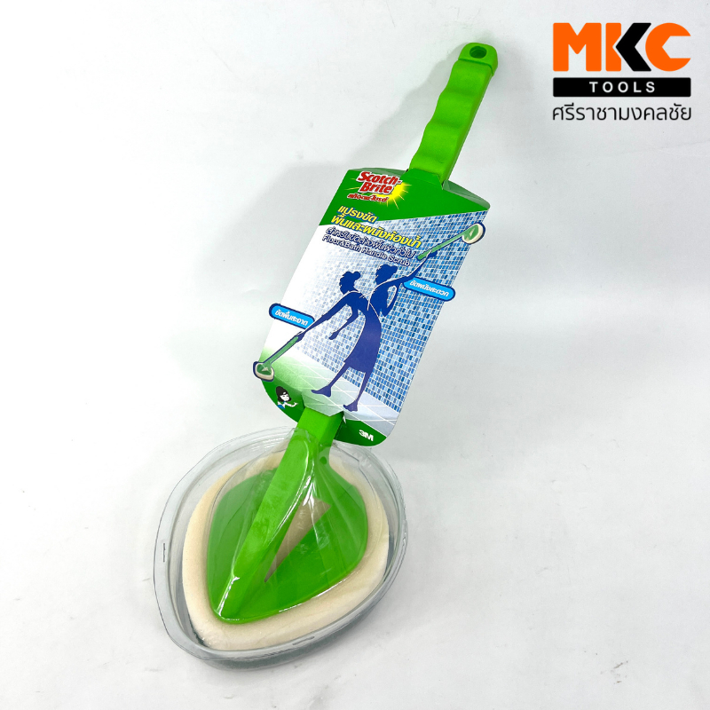 3M แปรงขัดพื้นและผนังสองประสงค์ สีเขียว Scotch Brite