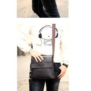 พร้อมส่ง PLกระเป๋าสะพายข้าง ไซต์ใหญ่ ใช้ไปทำงาน ดูมีระดับ PU Leather