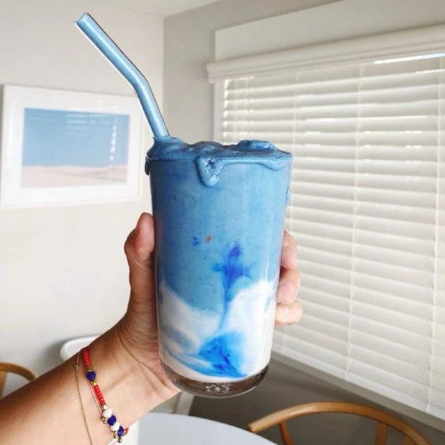 ผงสาหร่าย ผงสไปรูลิน่าสีฟ้า60g/150g ( Blue Spirulina Powder ) วัตถุดิบ 100%