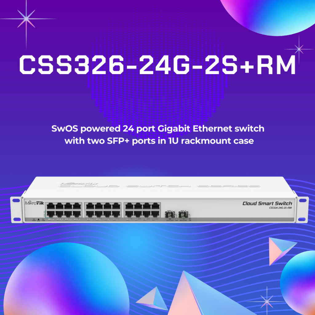 CSS326-24G-2S+RM Mikrotik ส่งไวสินค้ารับประกันเงื่อนไขเป็นไปตามที่บริษัทกำหนด ออกใบกำกับภาษีได้⚡️🔥ทั