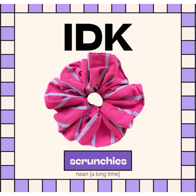 [ร้านเปิดใหม่] IDK - Scrunchies คอตตอนผสมคุณภาพดี สีบานเย็น-ม่วง ขนาด XL | by naan [a long time]